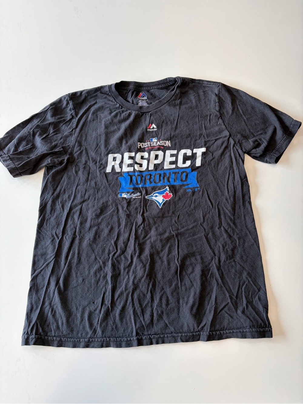 Youth XL Toronto Blue Jays 'Respect Toronto' Black Graphic T-Shirt